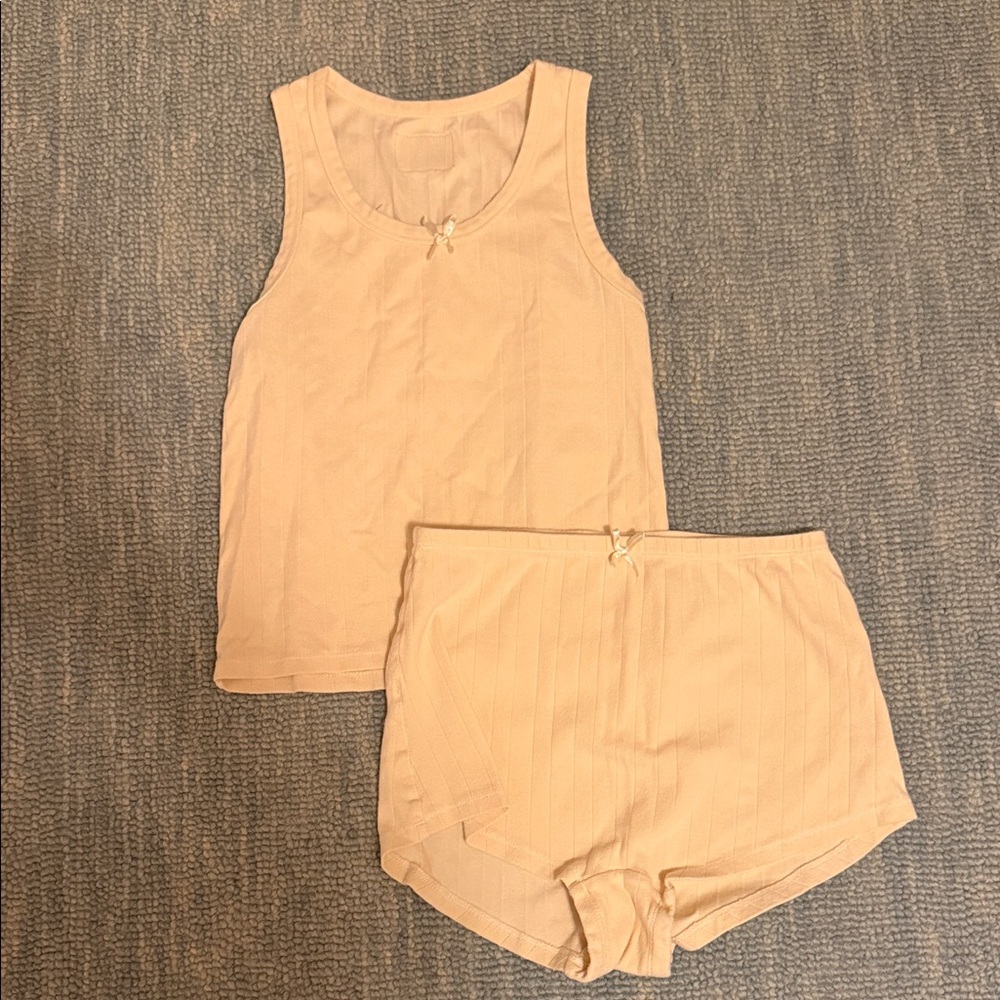 Daily Drills Cream Pointelle Set